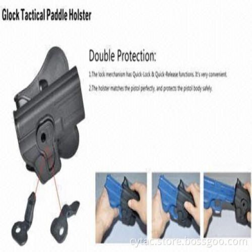 Polymer Paddle Gun Holster for Glock 17/19/23/32, Designed with Release Button